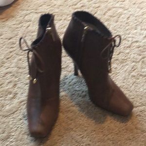 JIMMY CHOO BOOTIES NAPPA CALF TABACCO